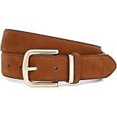 HOTWILL Women Suede Belt for Jeans Dresses Fashion Chunky Ladies Waist Belts with Gold Buckle