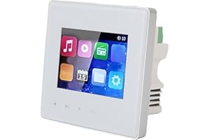 Dpofirs in Wall Audio Control Amplifier Wall Plate, Built in FM Radio, Timer, BT Wall Amplifier for Sound Systems Home Theate