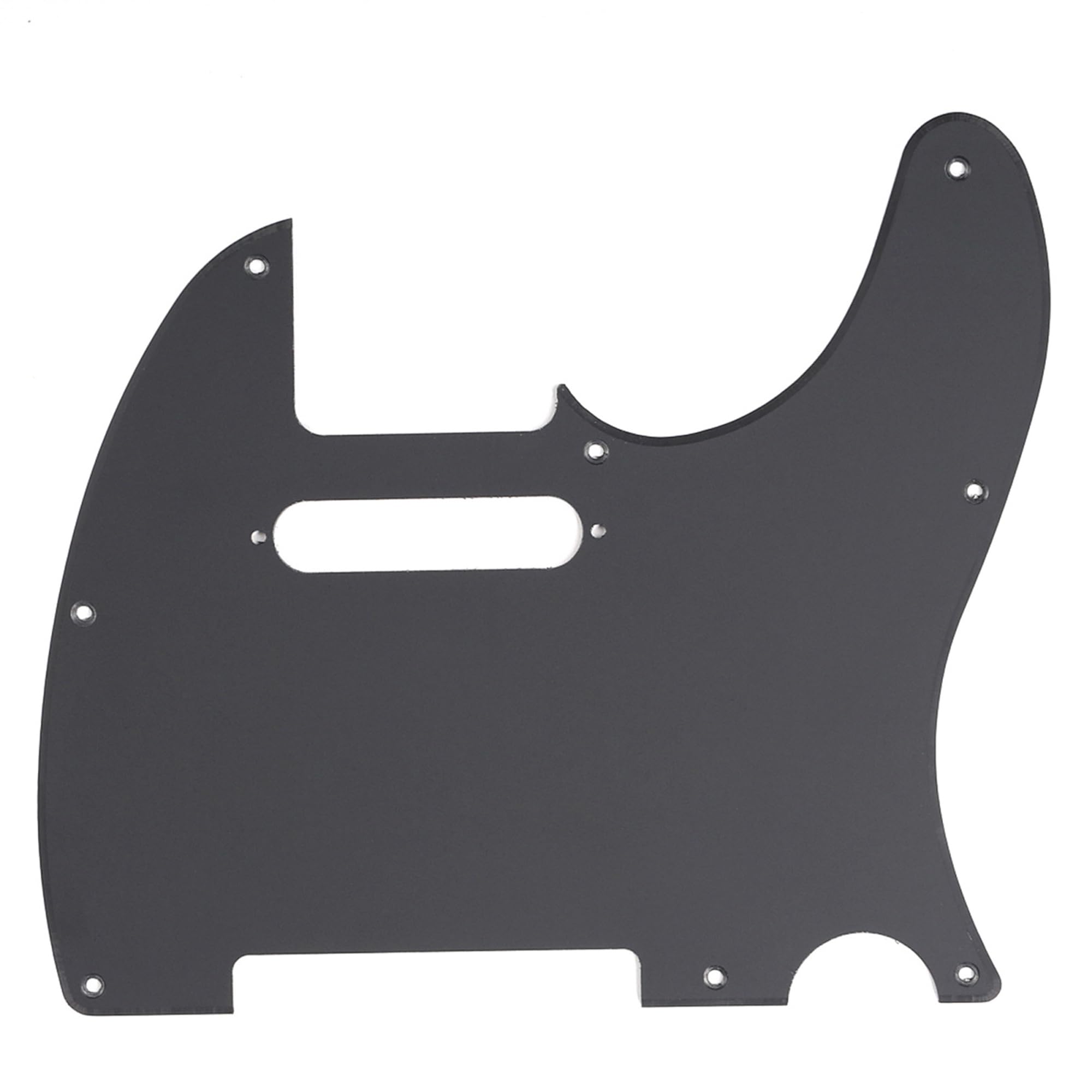 Musiclily 8 Hole Tele Pickguard Scratch Plate for Fender USA/Mexican Standard Telecaster Modern Style Electric Guitar, 1Ply Matte Black — image 1