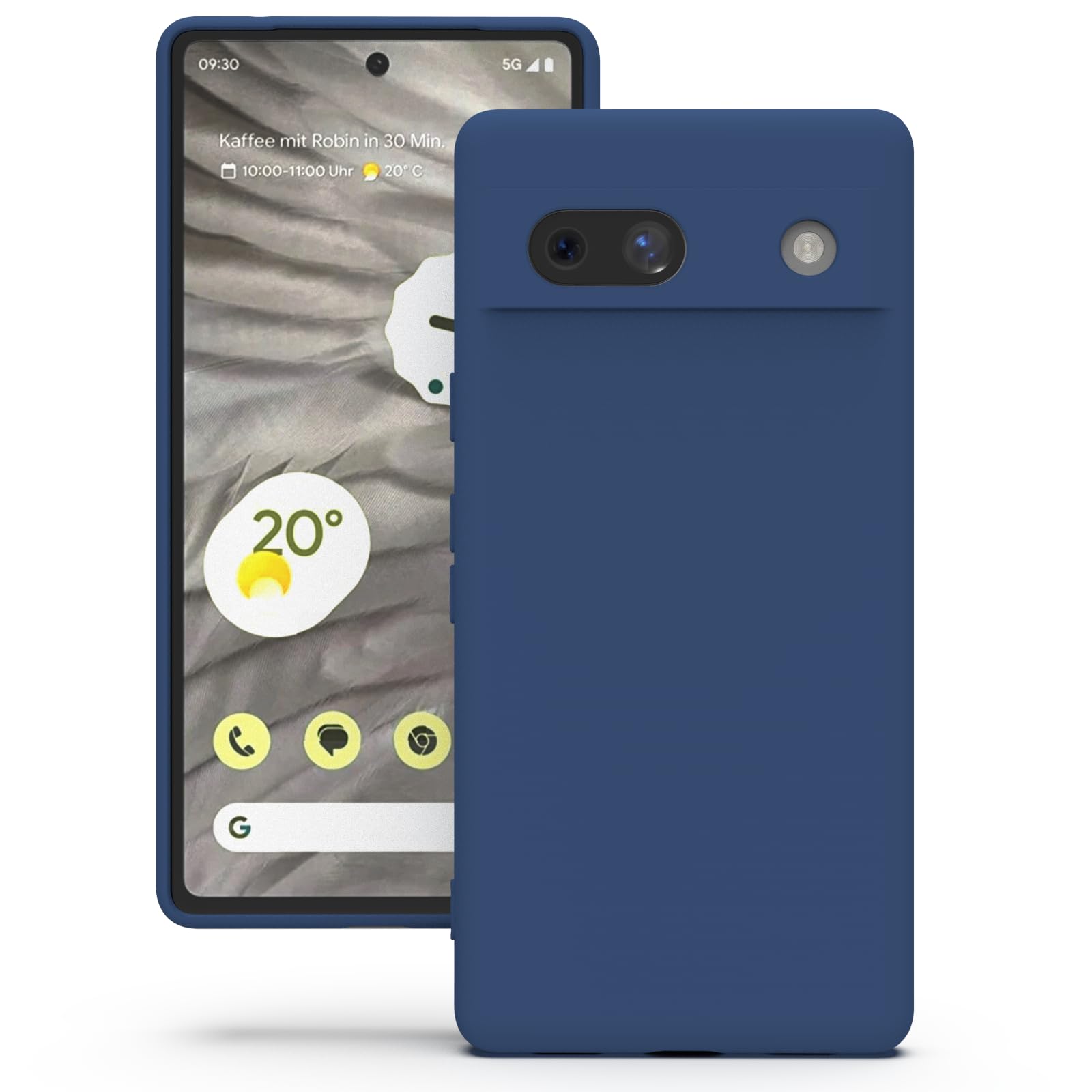 YATWIN Silicone Case for Google Pixel 7A 5G, Soft-Touch, Shockproof, DustProof, Antiskid Full Body Armour Phone Cover for Google Pixel 7A 5G - Dark Blue โ image 1