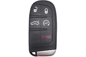 HORANDE Replacement Keyless Entry Key Fob Cover Case fit for Dodge Charger Challenger Jeep Grand Cherokee Compass Renegade Patriot Grand Comander Chrysler 300 Key Fob