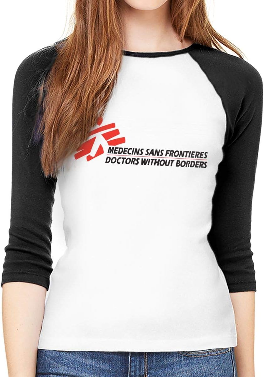 Doctors Without Borders 3/4 Sleeve T-Shirt Womens Summer Tee Tops S-XXL