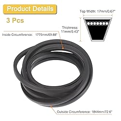 Uxcell 3 Pack B70 Classic V-Belt, 73" Outside