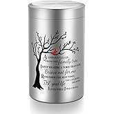SOITIS Small Urns for Human Ashes Keepsake, 3.54 Inch Mini Urn for Human Ashes, Memorial Keepsake for Men Women, Cremation Urns for Adult Female Male - Tree of Life Silver Funeral Urn