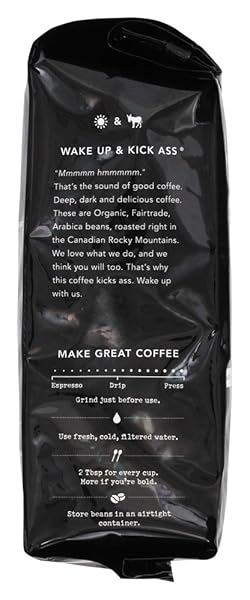 KICKING HORSE COFFEE, GRIZZLY CLAW, DARK ROAST, WHOLE BEAN, 10 OZ – CERTIFIED ORGANIC, FAIRTRADE, KOSHER COFFEE