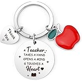 Teacher Gifts Keychain Thank You Appreciation Gifts Christmas for women Apple Gift Teachers Day Valentines Day Birthday Graduation Stocking Stuffers Gift for Daycare Preschool Kindergarten Teacher