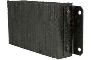GUARDIAN INDUSTRIAL PRODUCTS Guardian Laminated Rubber Bumper for Truck Loading Dock Protection, 24" W x 12" H x 4.5" D, Steel Bracket 3/4" Mounting Holes