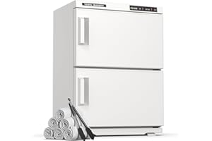 TOVRON 32L Hot Towel Warmer for SPA Professional Double Cabinet Towel Heater Machine for Facial, Massage, Hair Salon, Barber, Estheticians, Beauty Salon,White