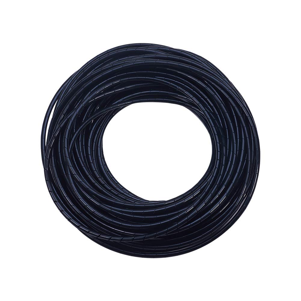 Othmro Spiral Cable Wrap Spiral Wire Wrap Cord for Computer Electrical Wire Organizer Sleeve(Dia 4MM-Length 14M Black)