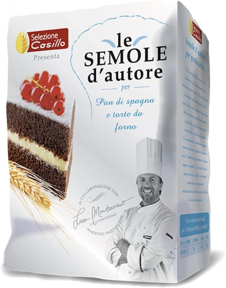 Selezione Casillo: "Le Semole d'Autore per Pan di Spagna e Torte da Forno" Wheat Flour 35.27 oz (1000g) Packages (Pack of 2) [ Italian Import ]