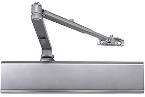 LYNN HARDWARE Heavy Duty Commercial Door Closer, DC8016 Automatic Door Closer, Surface-Mounted Auto Door Closer, Size 1-6 Commercial Door Closer Heavy Duty for Heavy Traffic Areas, Aluminum