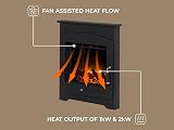 Adam Holston Electric Inset Stove Fire Black Remote 7-Day Timer LED Log Effect view 4
