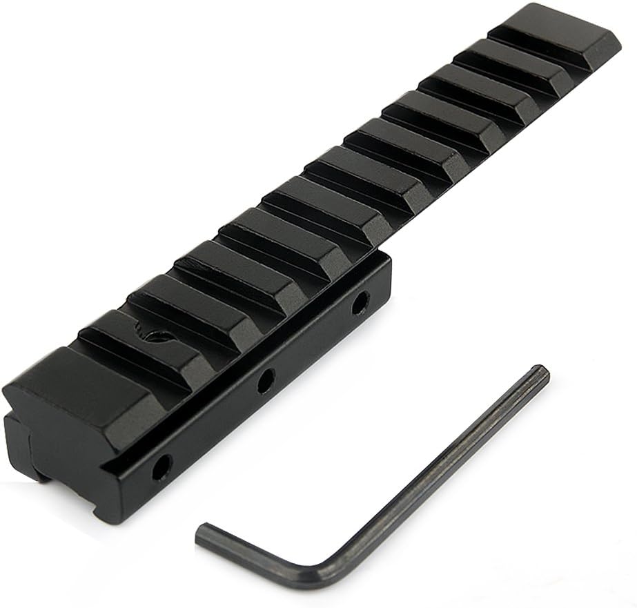 UniqueFire Dovetail to Picatinny Extension Adapter Riser Rail Mount Base 11mm Conversion to 20mm Rail,125mm Length