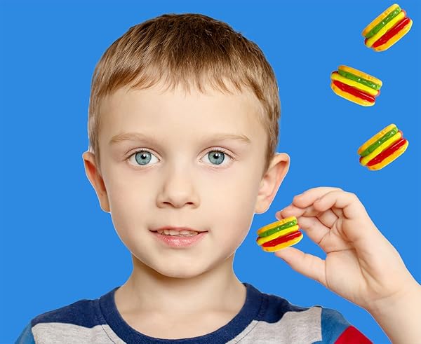 FRUIDLES HOT DOGS AND BURGERS SOFT AND CHEWY GUMMIES CANDIES (HOT DOGS, 16-PACK)