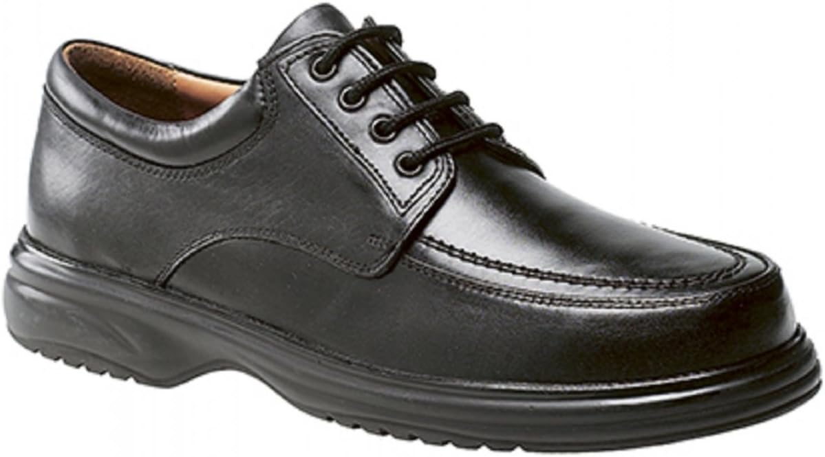 Roamers LOWELL Mens Leather Wide E Fit Shoes Black