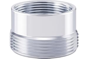 XNTONG Faucet Aerator Adapter - M18 Female to M22 Male Adapter, Chrome Brass Faucet Adapter, for Kitchen and Bathroom Faucet Adapter Kit Connection (F18-M22)