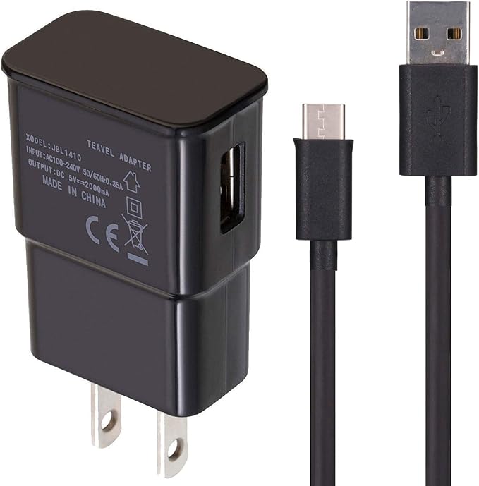 Adattatore Caricatore 5V 2.3A Con Cavo Per JBL Charge 4, Flip 5, Clip 4, Pulse 4 - Nero