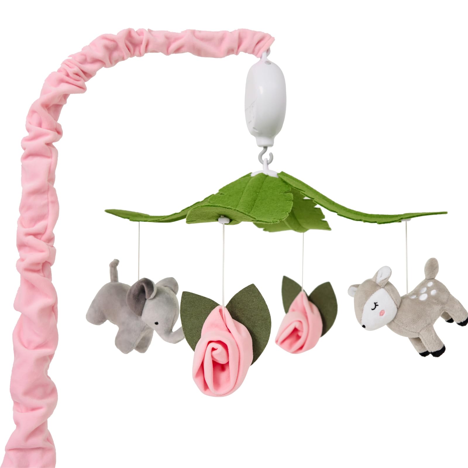 Photo 1 of PINNKKU Floral & Animals Musical Crib Mobile for Baby Girls, Nursery Decor, Calming Soother Baby Crib Mobile with 12 Lullabies, Perfect Toy for Boys Girls