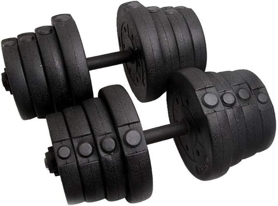 Lamp love Unisex Filled Dumbbells Weight Set Portable Equipment for Body Building Strength Training Perfect Gym Fitness (Color : Black)