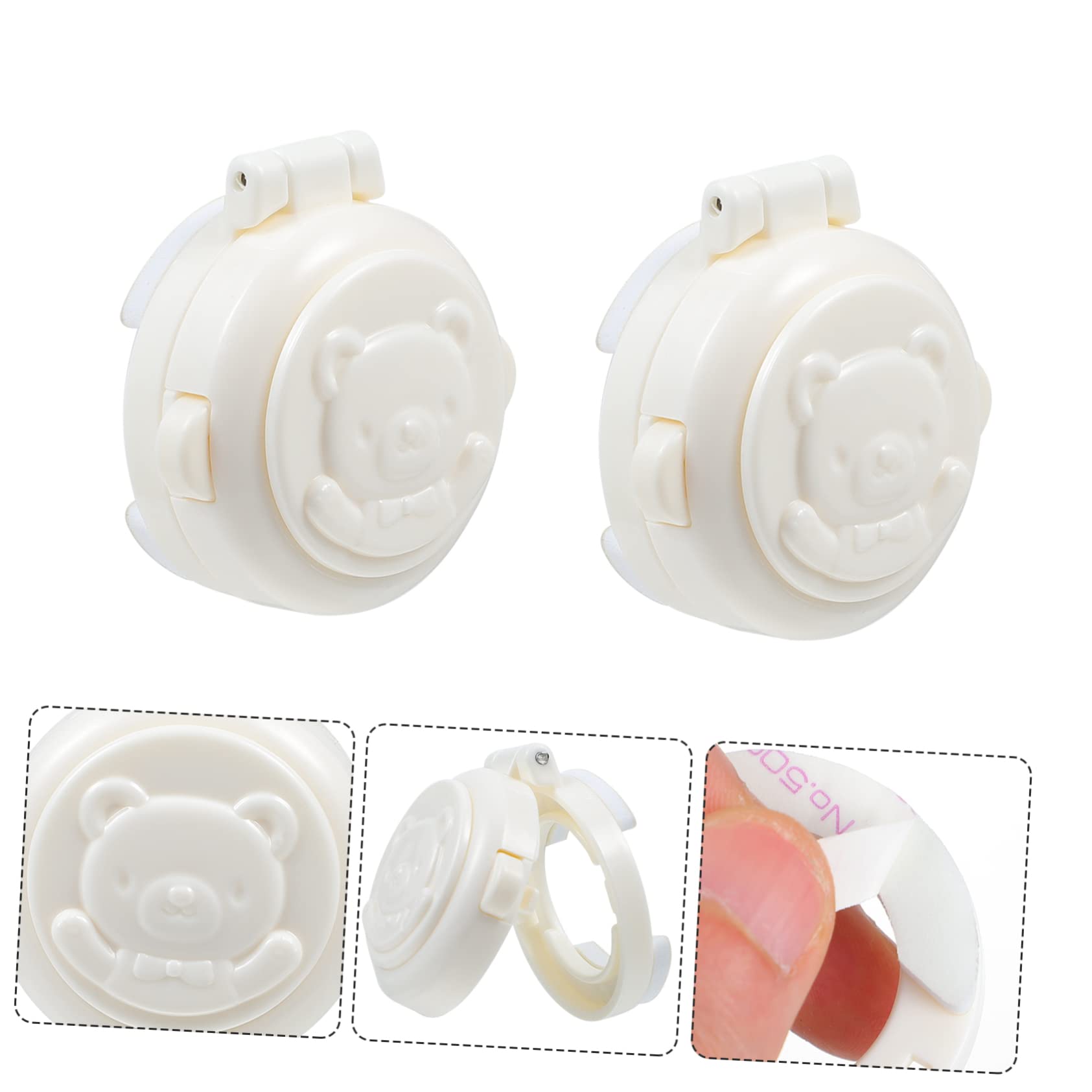 Uonlytech 4pcs Protection Cap Door Lock Automotive Car Protector Push Button Lockout Cover Power Button PC Baby Safety Cover Button Protective Covers Baby Security Lock Oven