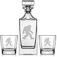 Whiskey Decanter Gift Set With 2 Whiskey Old Fashioned Rocks Glasses - View #3