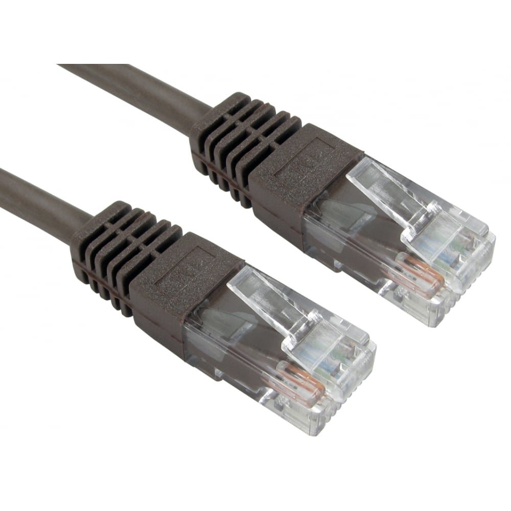 ALIDA SYSTEMS 1m Professional Network Cable - Premium Quality (26 AWG 100% Copper Wire) / CAT5e (enhanced) / RJ45 / Ethernet/Patch/LAN/Router/Modem / 10/100 Brown