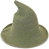 Aniler Men's and Women's Halloween Witch Hat Wool Knitted Cap for Party Masquerade Cosplay Costume Accessory Daily