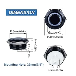 DMWD 1pc 22mm Momentary Push Button Switch Super