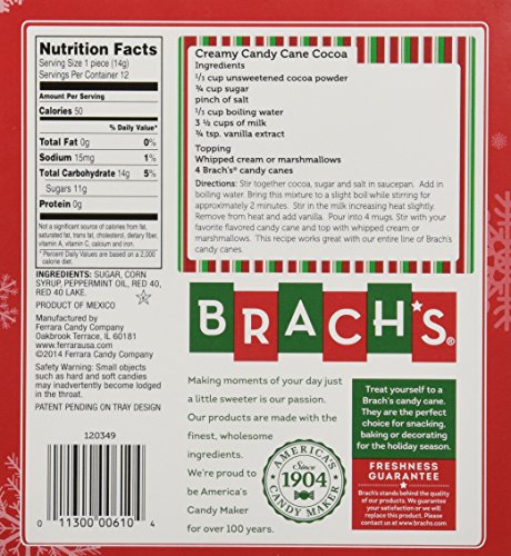Brachs 12- 6oz. Peppermint Candy Canes