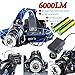 6000LM CREE XM-L T6 LED Focus Headlight Head Lamp Zoomable + 2x18650 +Charge
