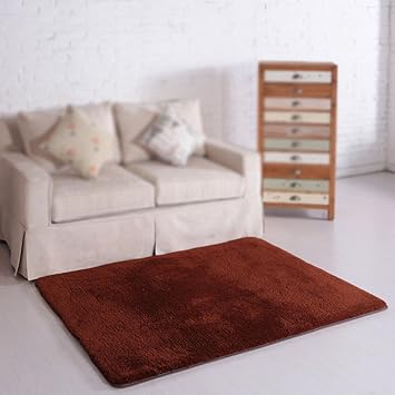 Amazon Com Brown Rectangular Thick Non Slip Waterproof Carpet
