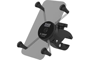 RAM MOUNTS X-Grip Large Phone Mount with Low-Profile RAM Tough-Claw RAM-HOL-UN10-400-2U for Rails 0.625" to 1.14" in Diameter