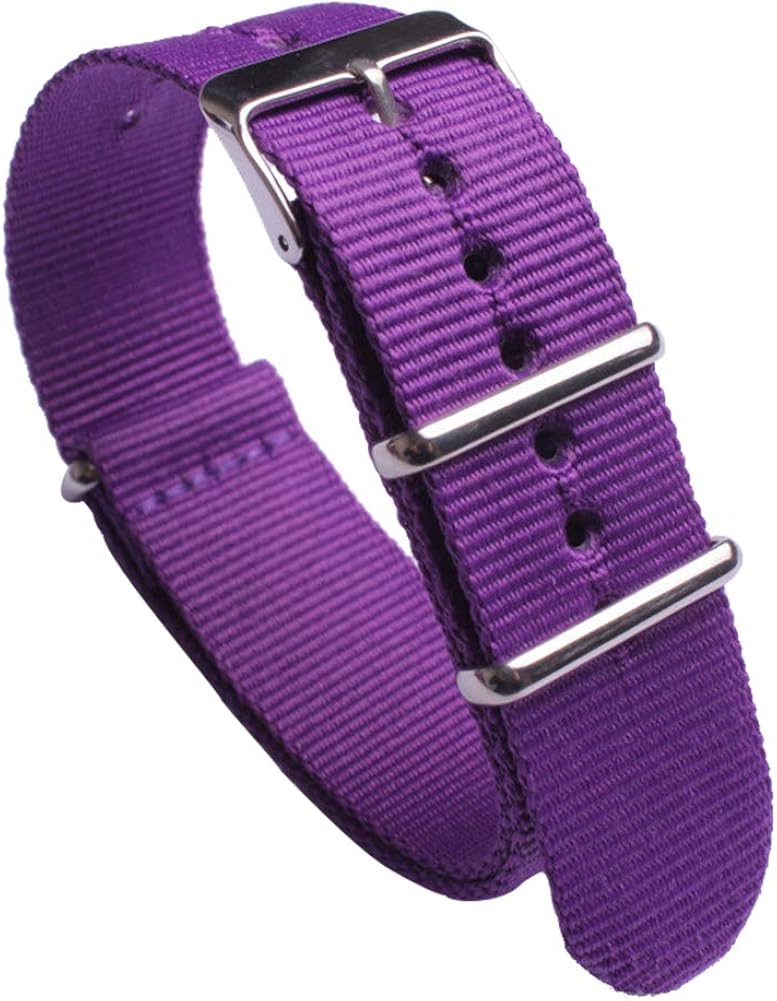 NATO Watch Strap for Men and Women Purple Ballistic Nylon Watch Band