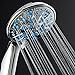AquaDance 5514 Antimicrobial – Anti-Clog High-Pressure 6-Setting Hand Microban Nozzle Protection from Growth for Stronger Shower 3 Color Choices, Aqua Blue Jets,4 Inch