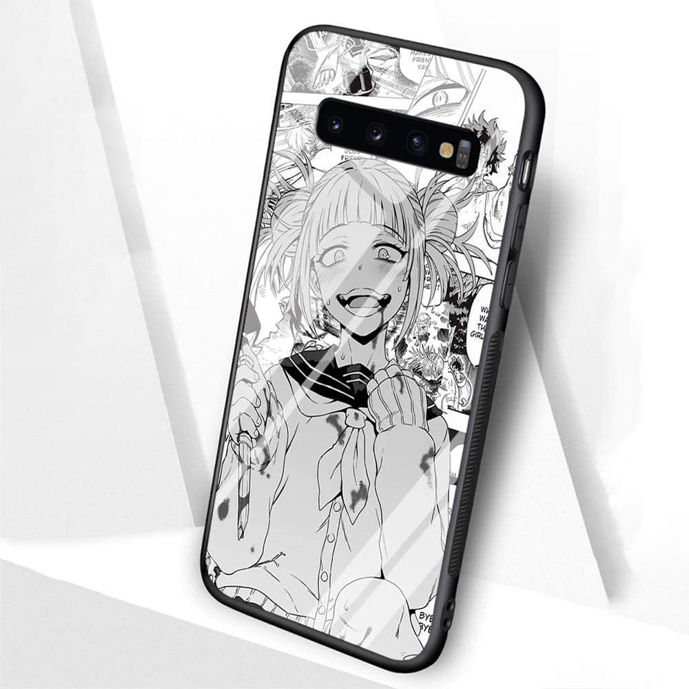 DTLI Designed for Samsung Galaxy S8 Case，Tempered Glass Back Cover and TPU Soft Silicone Rubber Frame Provide 360°Full Edge Protection for Mobile Phones TT-22 Anime My Hero College Yukiko