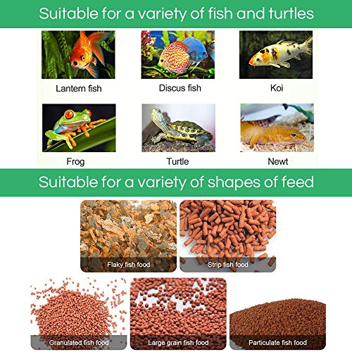 Automatic Fish Feeder, Vacation Fish Feeder, Moisture-Proof Electric Auto Fish Feeder, Digital Fish Food Dispenser 200Ml Capacity for Vacation, Daily, Business Trip, Weekend