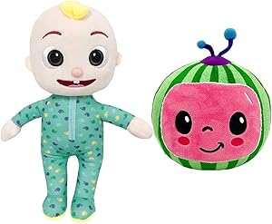 JJ and Melon Plush Dolls, 2 Pack Educational Soft Cocomelon and JJ Stuffed Animal Toys, Baby Gifts for Girls Boys Birthday Christmas, Bedroom Home Decor, Your Child Lovely Playmates