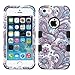 Wydan Compatible Case for iPhone 5 SE 5S - TUFF Hybrid Hard Shockproof Case Protective Heavy Duty Impact Skin Cover - Paisley for Apple
