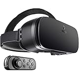 DESTEK V4 VR Headset, 103° FOV, Eye Protected HD Virtual Reality Headset w/Touch Button/Trigger for iPhone X XR Xs Max 8 7 6/Plus, for Samsung s10/Plus s9 s8 Note 9 8, Smartphones w/ 4.5-6.0in Screen