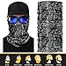 3D Headwear, Skull Face Mask, Magic Scarf, Neck Gaiter, Bandana, Balaclava, Headband for Cycling, Motorcycling, Running, Skateboarding, Moisture Wicking UV Protection, Great for Men & Women