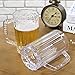 Plastic Beer Glasses Clear Drink Party Cups Picnic Drinking Mug Tankards, Great as a Beer Gift, Pack of 2