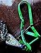 PRORIDER Equine Noseband Tack Bronc Leather Horse Halter Tiedown Lead Rope Green 280706thumb 3