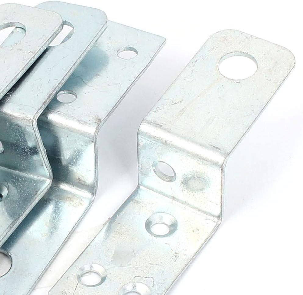 sourcingmap Z Shaped Corner Brace Angle Brackets Fasteners 36mm x 34mm 4 Pcs, Silver - Image 4