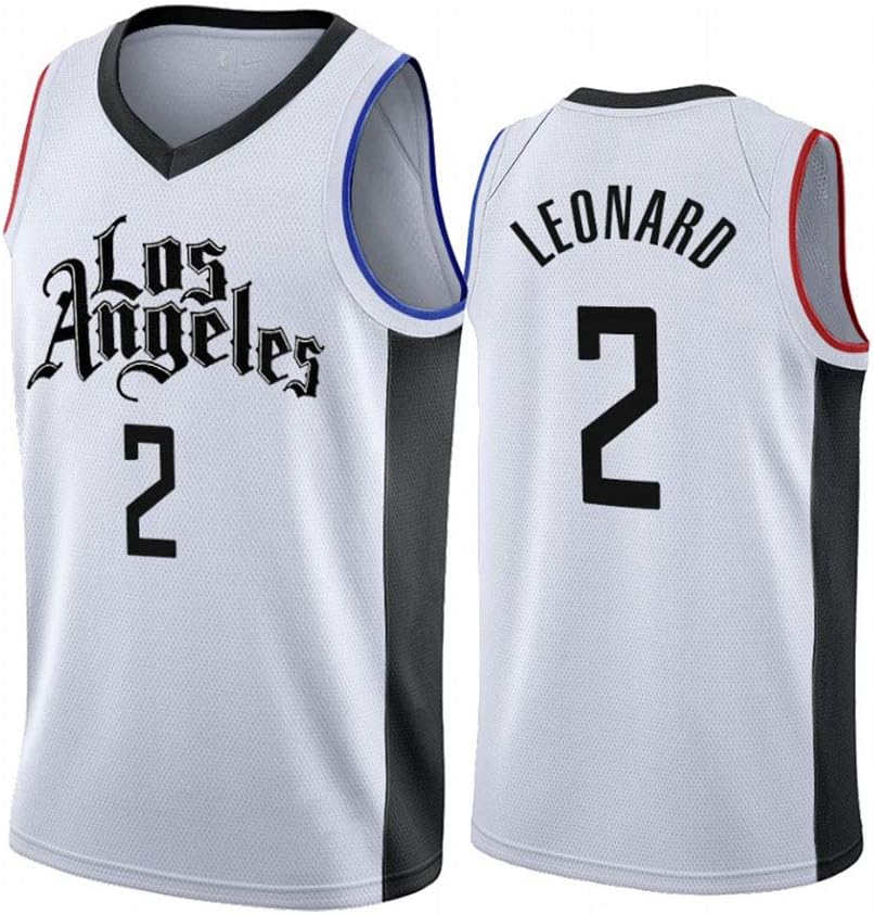 Hhwei Men's Basketball Jersey NBA New Jersey Embroidered Fabric Jersey Los Angeles Clippers Kawhi Leonard #2,XXL