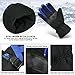 Vbiger Ski Gloves Snow Mittens Waterproof Winter Warm Cycling Gloves (XL, Blue 3)