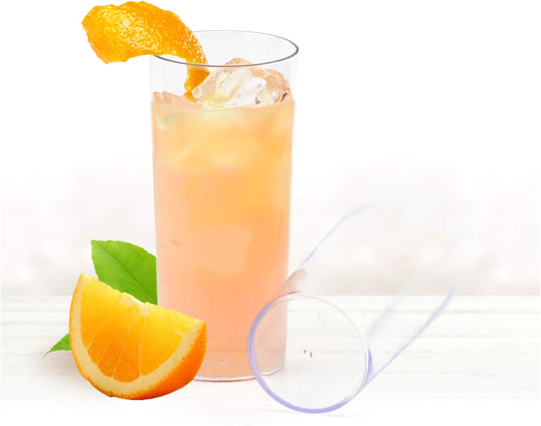 Clear Plastic Highball Glasses, Party Cups | Disposable Highball Cups | 5 Ounce Highball Tumblers, 20 Count - Posh Setting