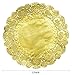 AMKOSKR 100 Pcs 12 Inch Round Lace Gold Paper Doilies Gold Foil Paper Placemats Doily Pad for Cakes Crafts Party Weddings Tableware Decor