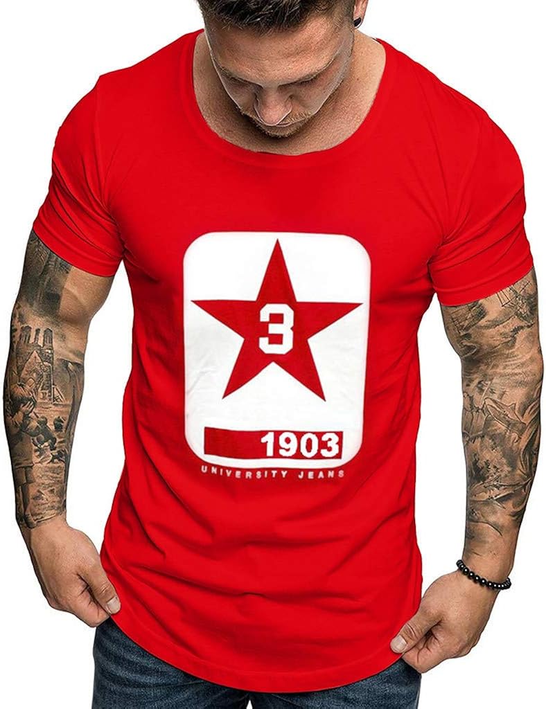 red t shirt mens fashion