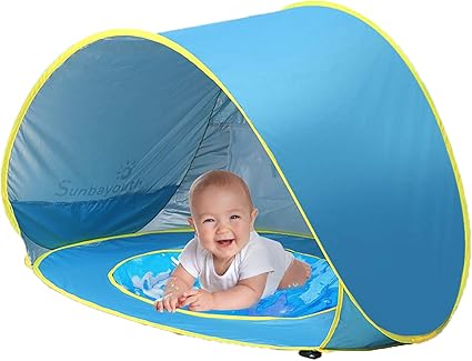 Amazon Com Sunba Youth Baby Beach Tent Baby Pool Tent Uv Protection Sun Shelters Toys Games