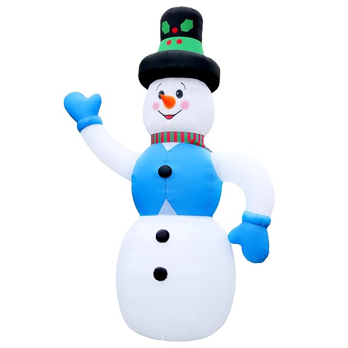 XXL LED SCHNEEMANN 350 cm / 3,5 m~Inflatable!~SELBSTAUFBLASEND~LED BELEUCHTET~AIR Blown~Garten DEKO Figur ~WEIHNACHTSDEKO~AIR